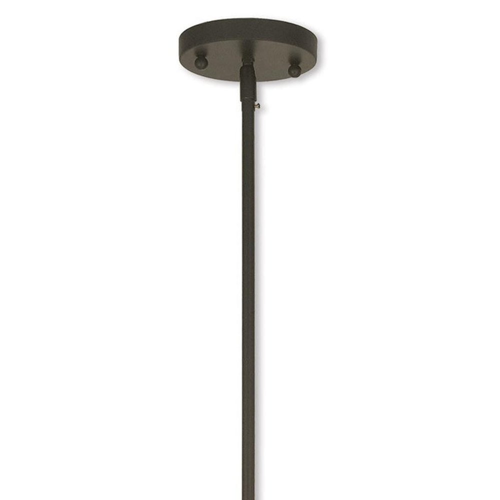 Bronze Four Light Dimmable Chandelier With Shades