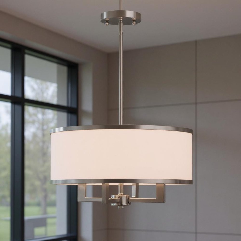 Four Light Dimmable Chandelier With Shades