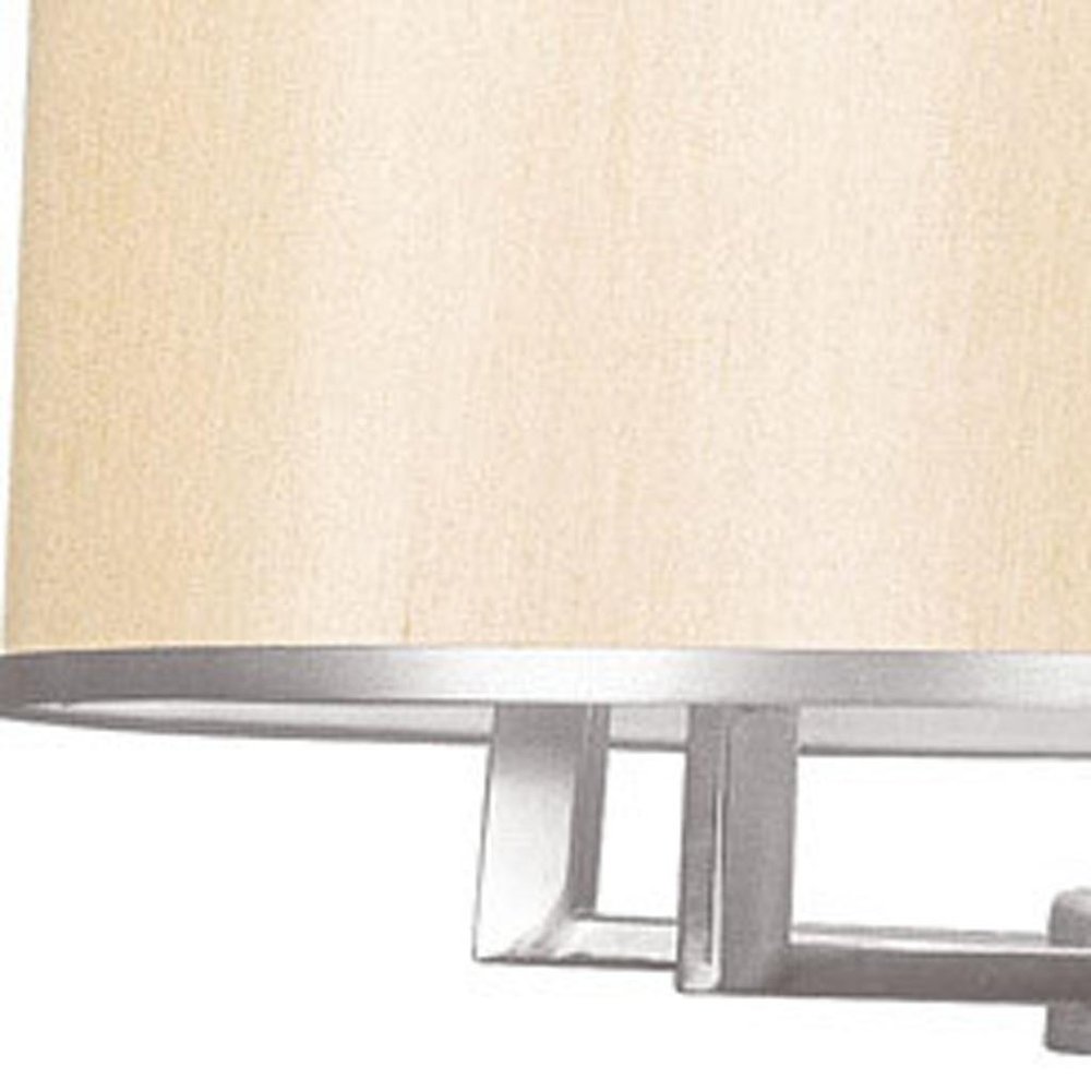 Nickel Four Light Metal Dimmable Chandelier With Shades