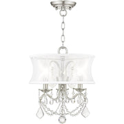Three Light Dimmable Chandelier With Shades