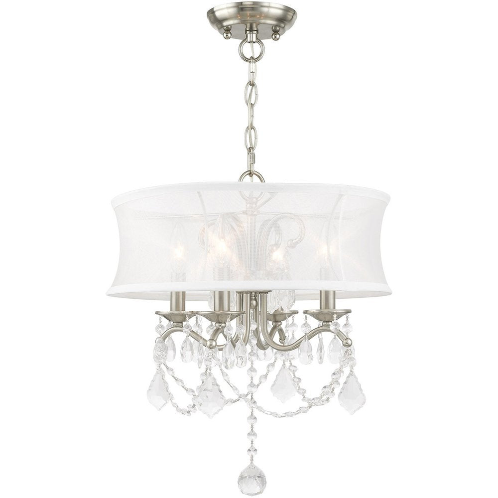 Four Light Dimmable Chandelier With Shades