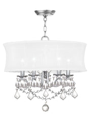 Five Light Dimmable Chandelier With Shades