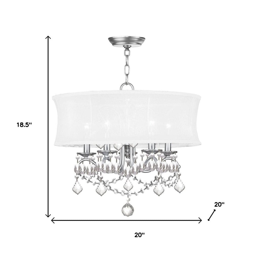 Five Light Dimmable Chandelier With Shades