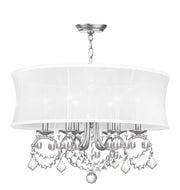 Six Light Dimmable Chandelier With Shades