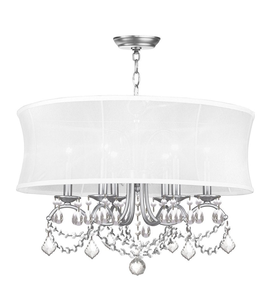 Six Light Dimmable Chandelier With Shades