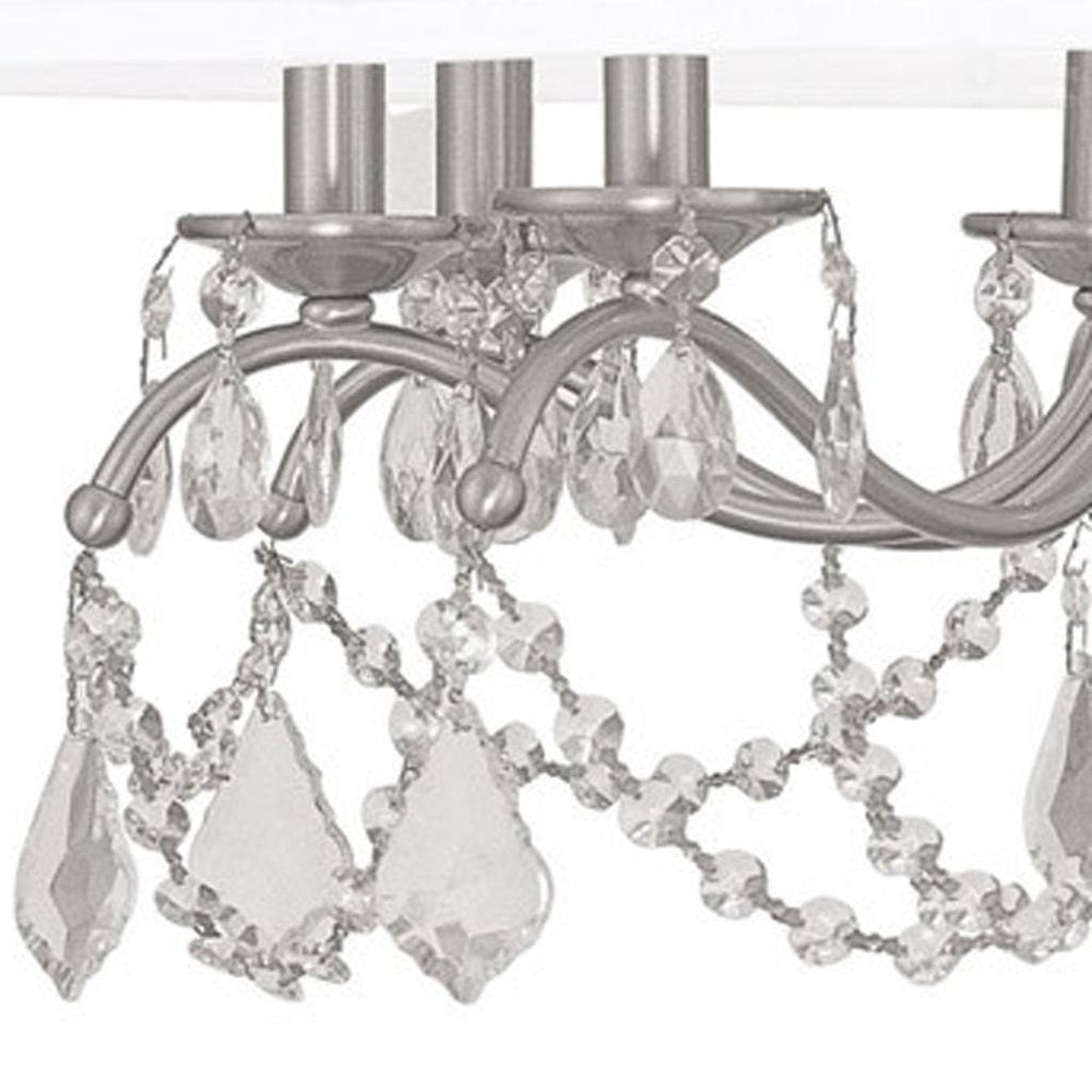 Eight Light Dimmable Chandelier With Shades