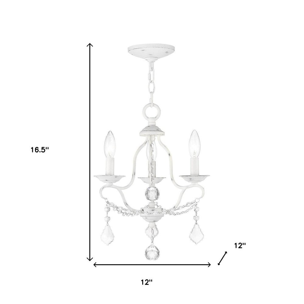 Three Light Dimmable Chandelier With Shades