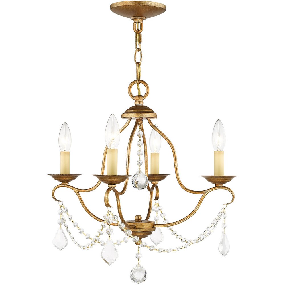 Four Light Dimmable Chandelier With Shades