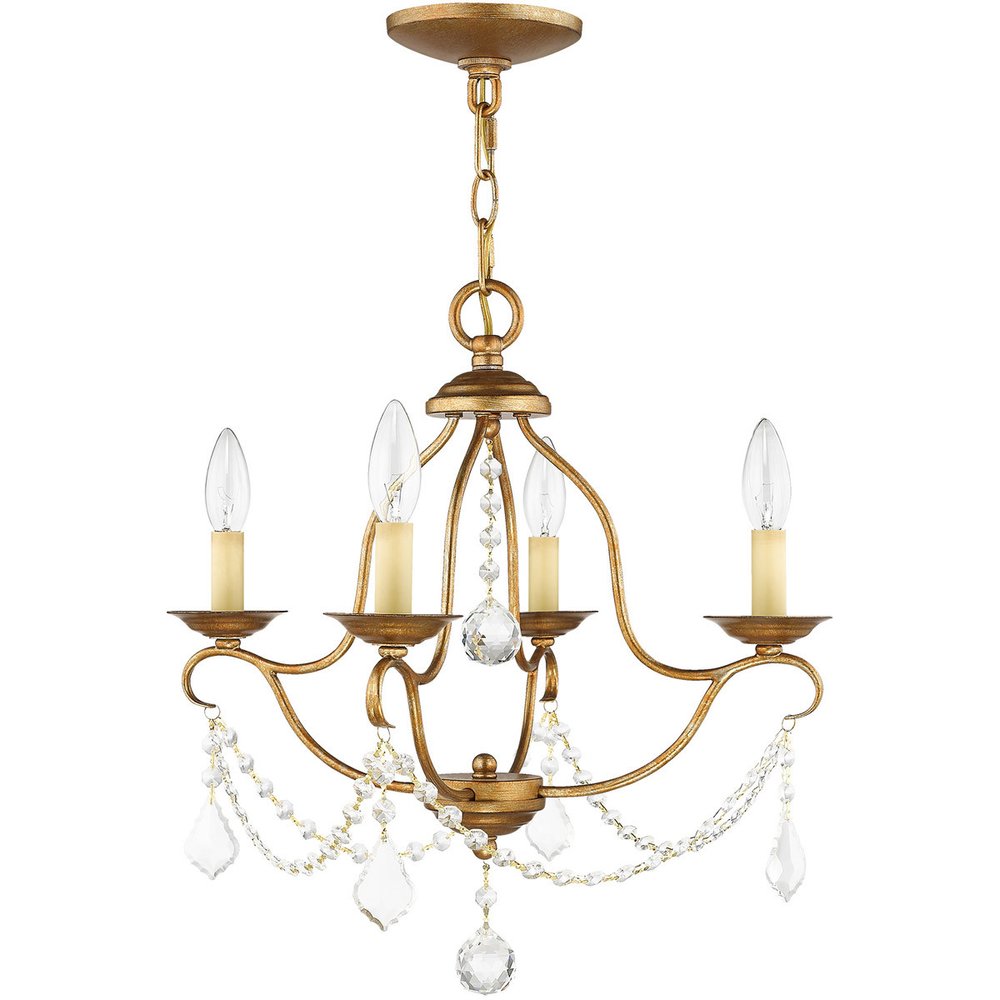 Four Light Dimmable Chandelier With Shades