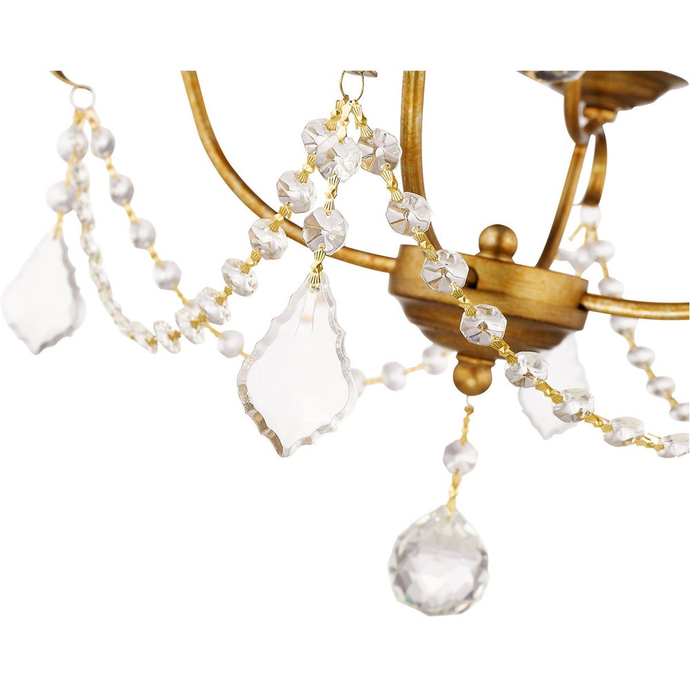 Four Light Dimmable Chandelier With Shades