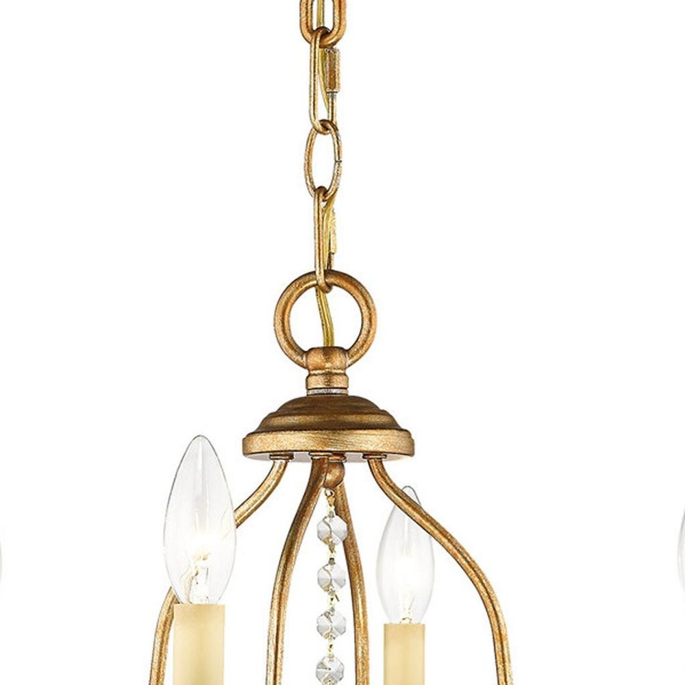 Four Light Dimmable Chandelier With Shades