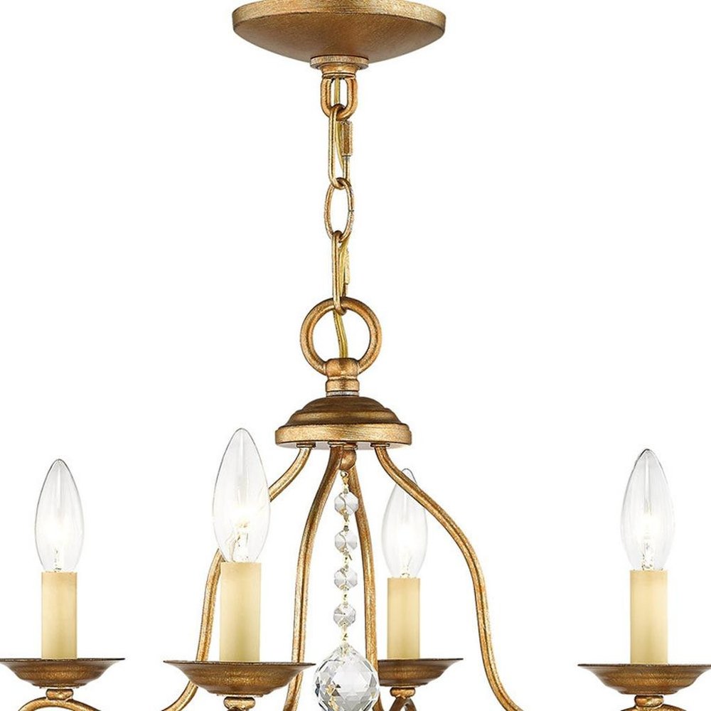 Four Light Dimmable Chandelier With Shades