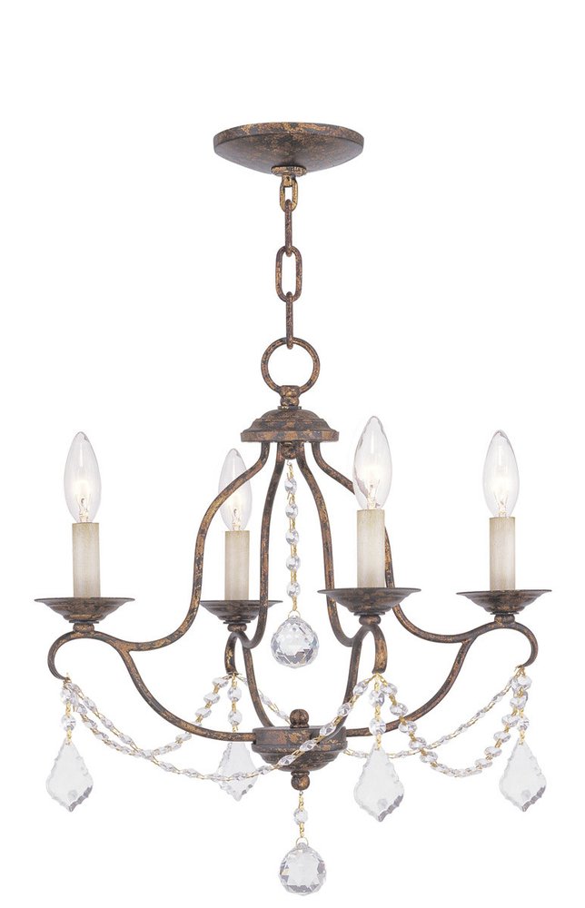 Four Light Dimmable Chandelier With Shades