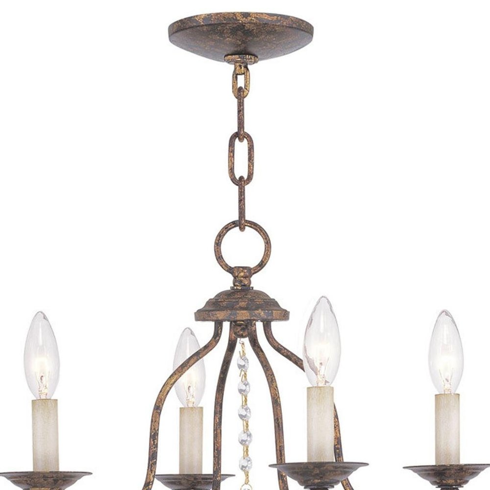 Four Light Dimmable Chandelier With Shades