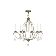 Six Light Dimmable Chandelier With Shades