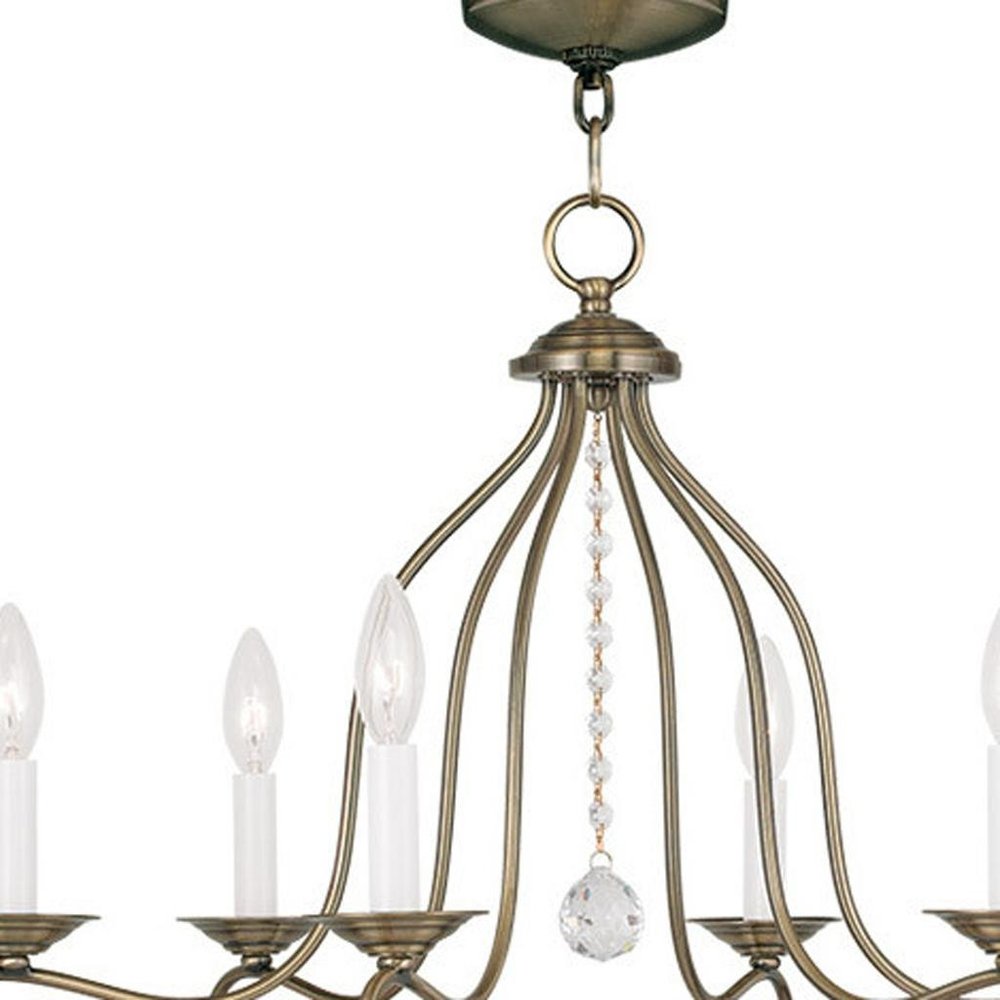 Six Light Dimmable Chandelier With Shades