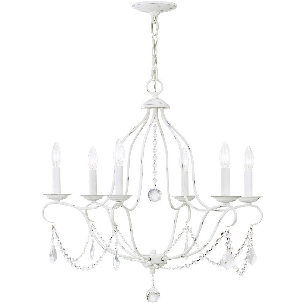 Six Light Dimmable Chandelier With Shades