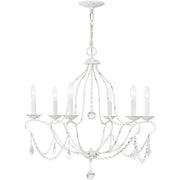 Six Light Dimmable Chandelier With Shades