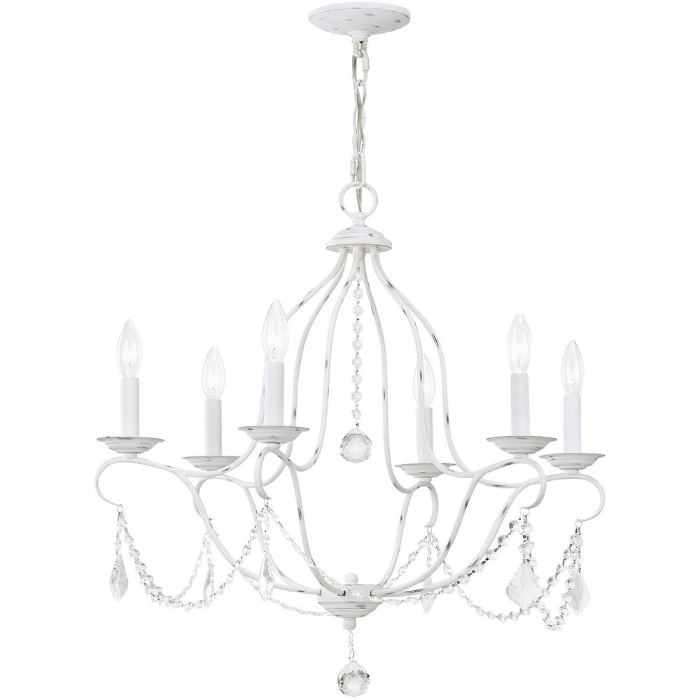 Six Light Dimmable Chandelier With Shades
