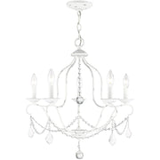 Five Light Dimmable Chandelier With Shades