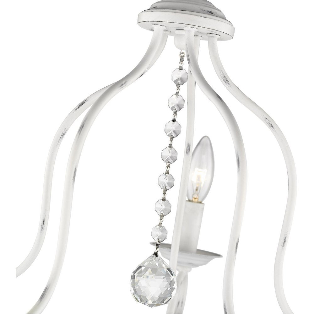 Five Light Dimmable Chandelier With Shades