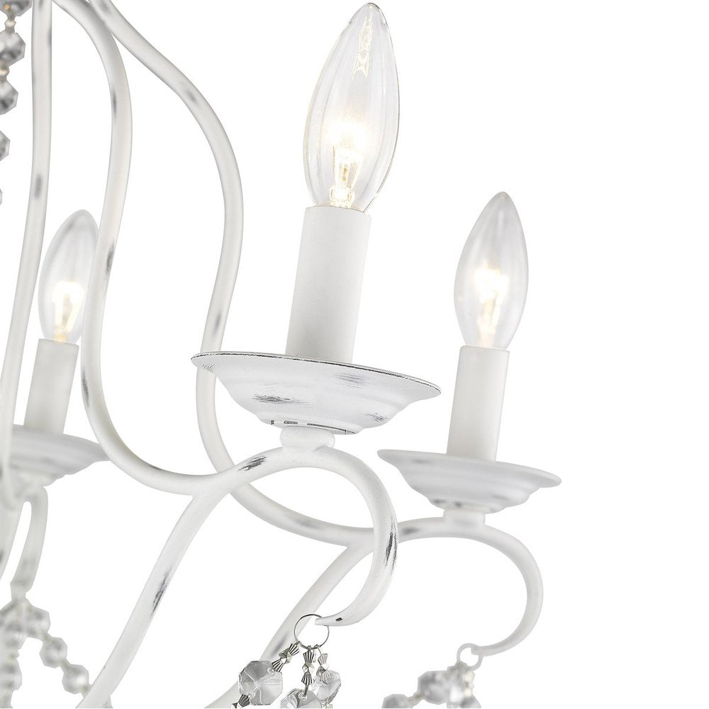 Five Light Dimmable Chandelier With Shades