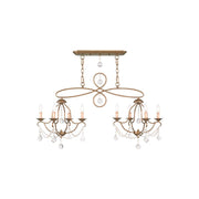 Eight Light Dimmable Chandelier With Shades