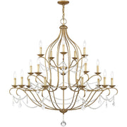 Twelve Light Dimmable Chandelier With Shades