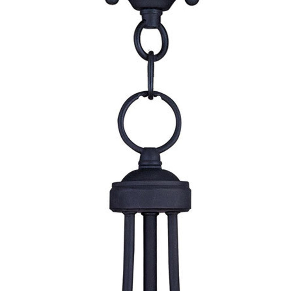 Black Three Light Dimmable Chandelier With Shades
