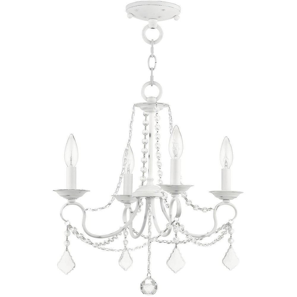 Four Light Dimmable Chandelier With Shades