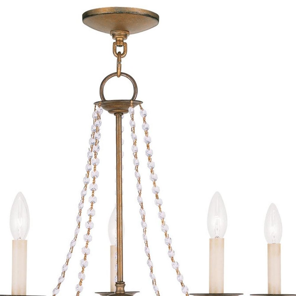 Five Light Dimmable Chandelier With Shades
