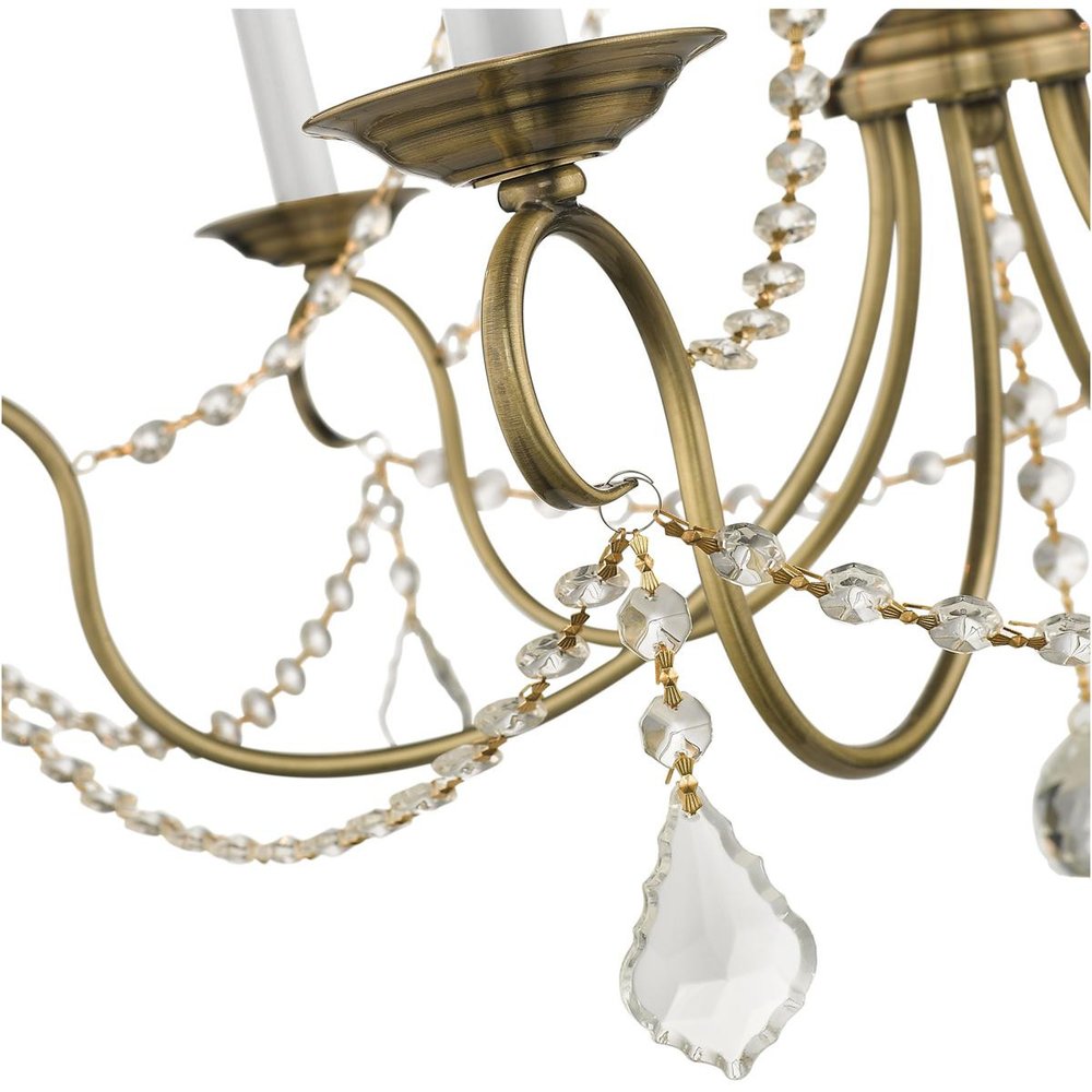 Six Light Dimmable Chandelier With Shades