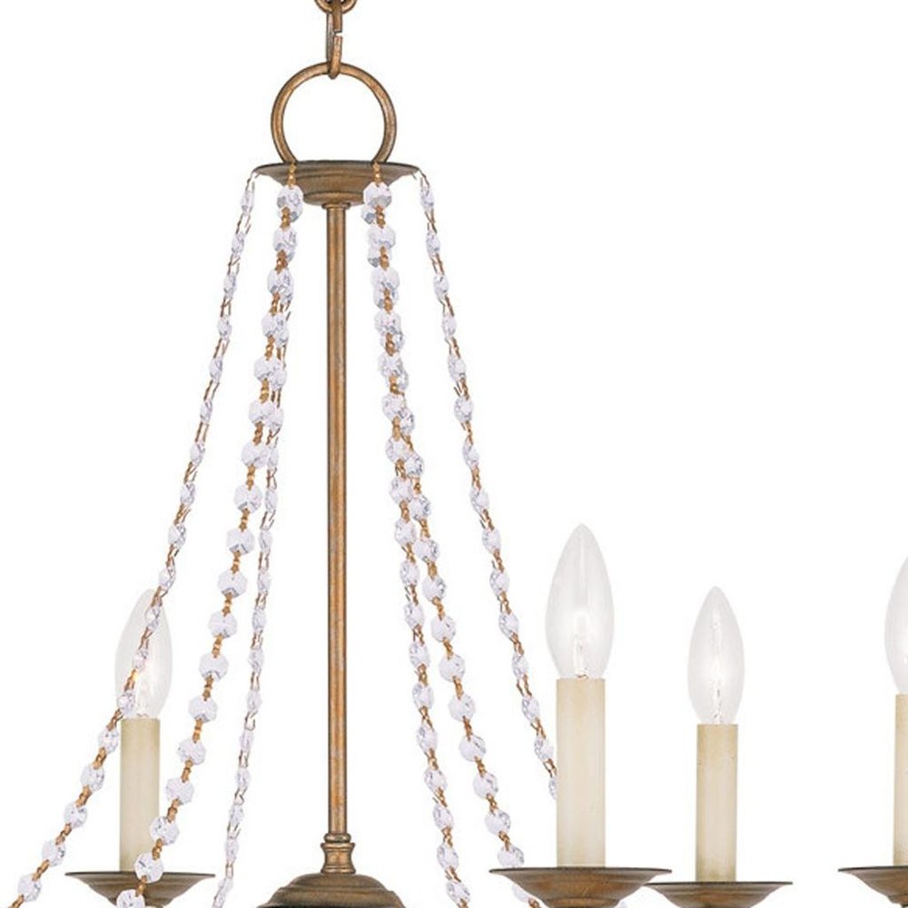 Six Light Dimmable Chandelier With Shades
