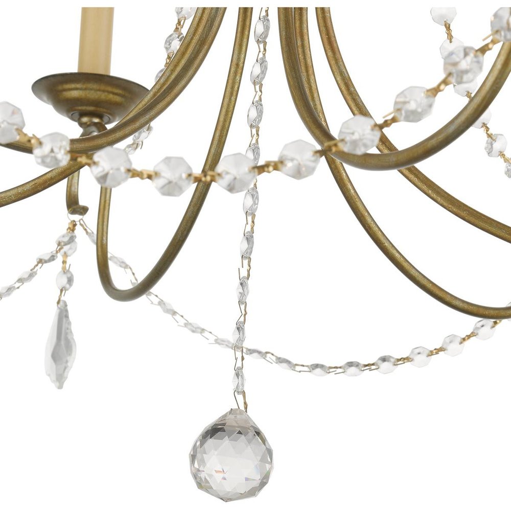Six Light Dimmable Chandelier With Shades
