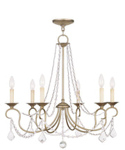Six Light Dimmable Chandelier With Shades