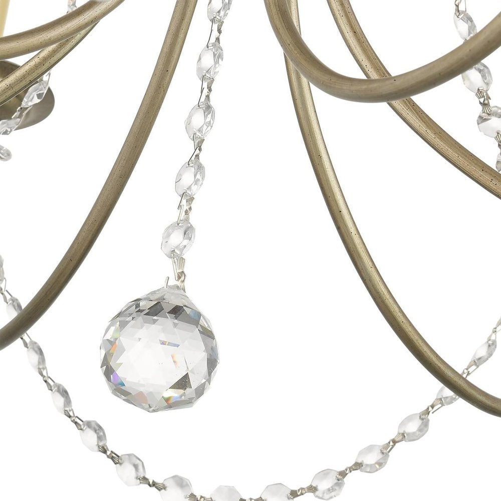 Six Light Dimmable Chandelier With Shades
