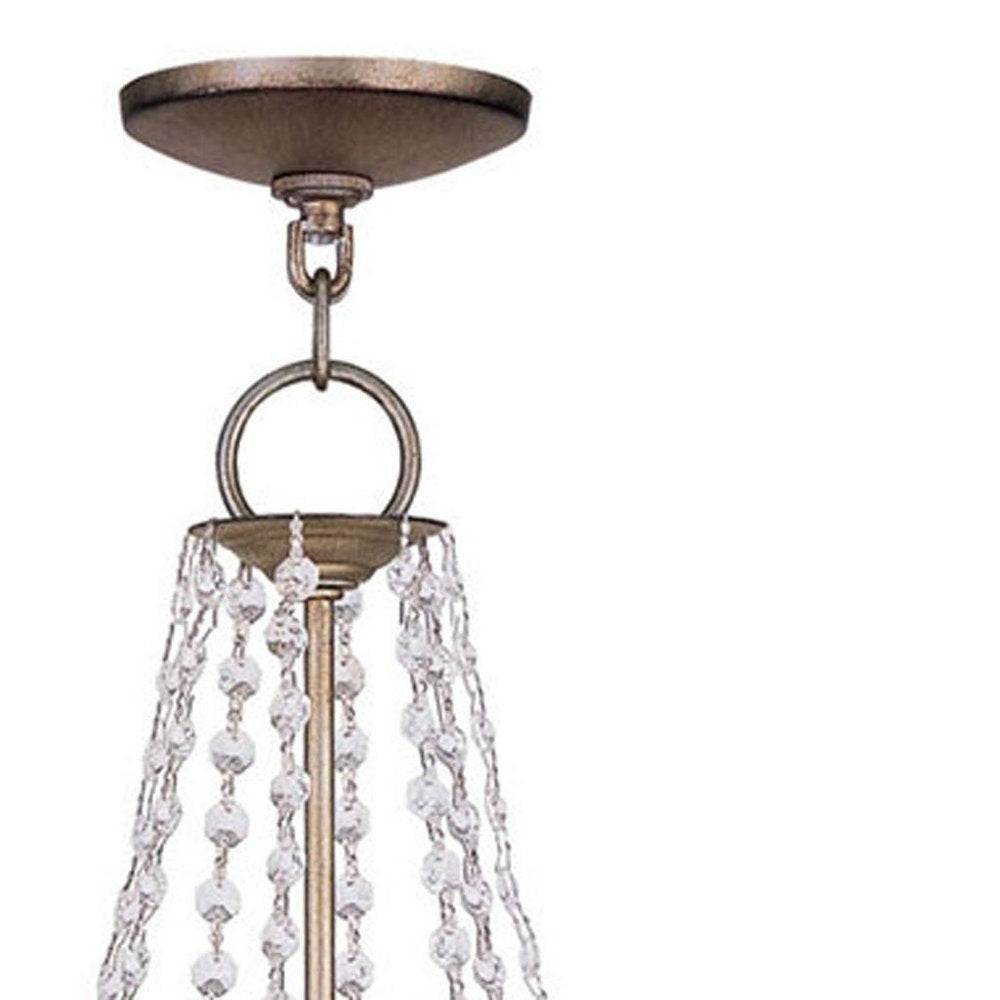 Eight Light Dimmable Chandelier With Shades