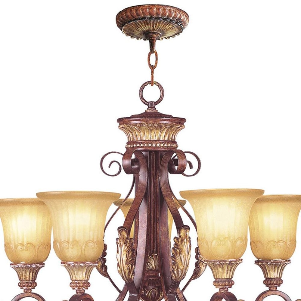 Six Light Dimmable Chandelier With Shades