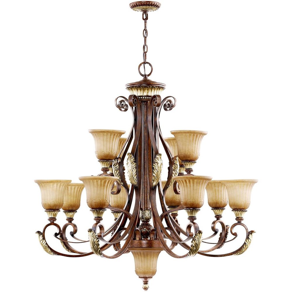 Multi Light Dimmable Chandelier With Shades