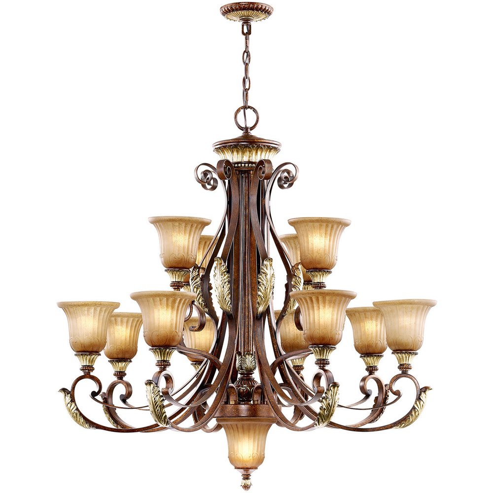 Multi Light Dimmable Chandelier With Shades