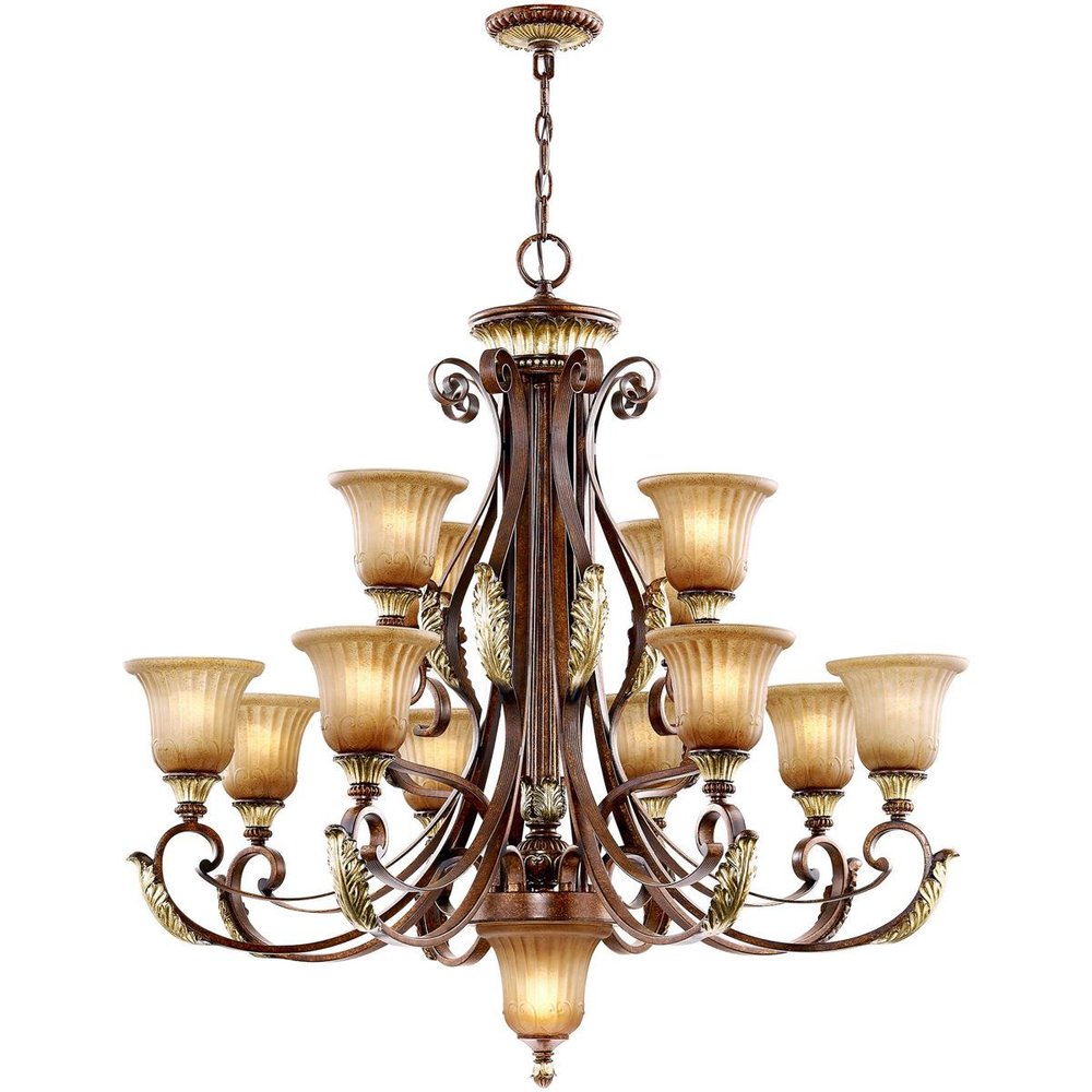 Multi Light Dimmable Chandelier With Shades