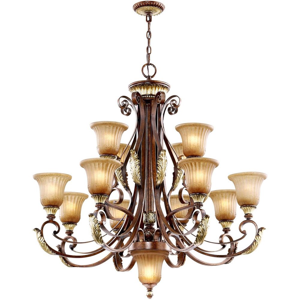 Multi Light Dimmable Chandelier With Shades