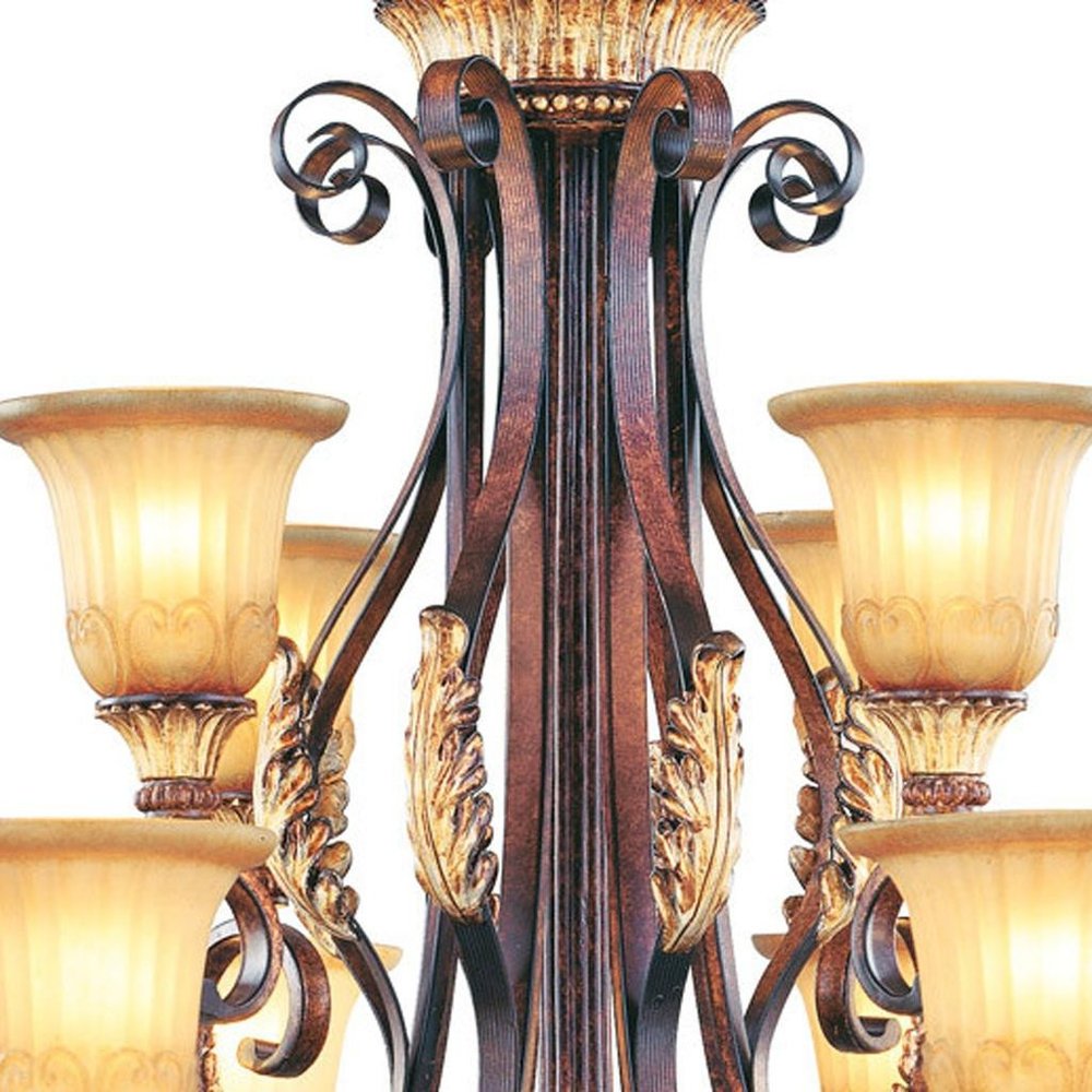 Multi Light Dimmable Chandelier With Shades