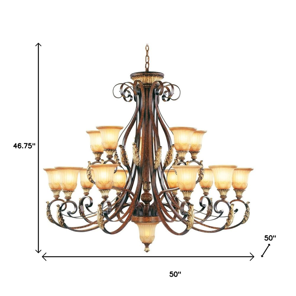Multi Light Dimmable Chandelier With Shades