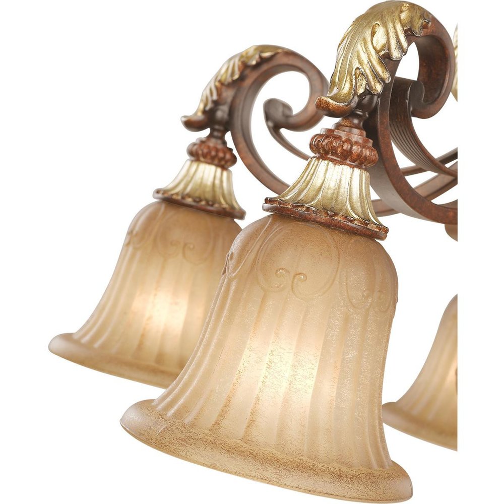 Six Light Dimmable Chandelier With Shades