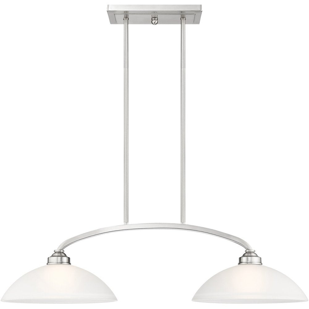 Two Light Dimmable Chandelier With Shades