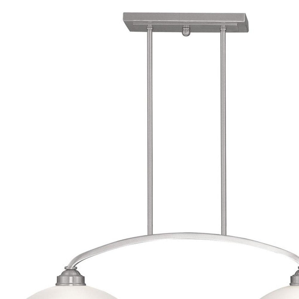 Two Light Dimmable Chandelier With Shades