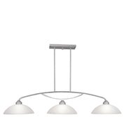 Three Light Dimmable Chandelier With Shades