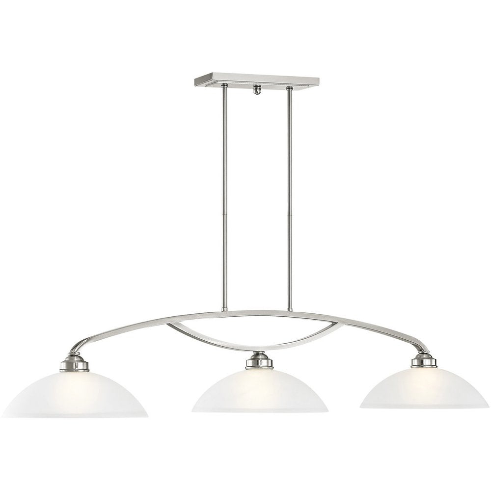 Three Light Dimmable Chandelier With Shades