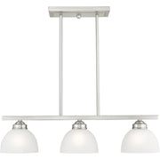 Three Light Dimmable Chandelier With Shades